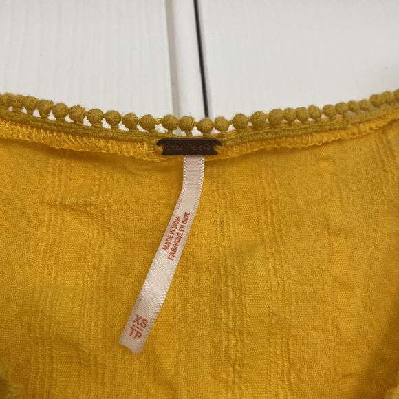 Free People Yellow Ruffle Top - Picture 5 of 5